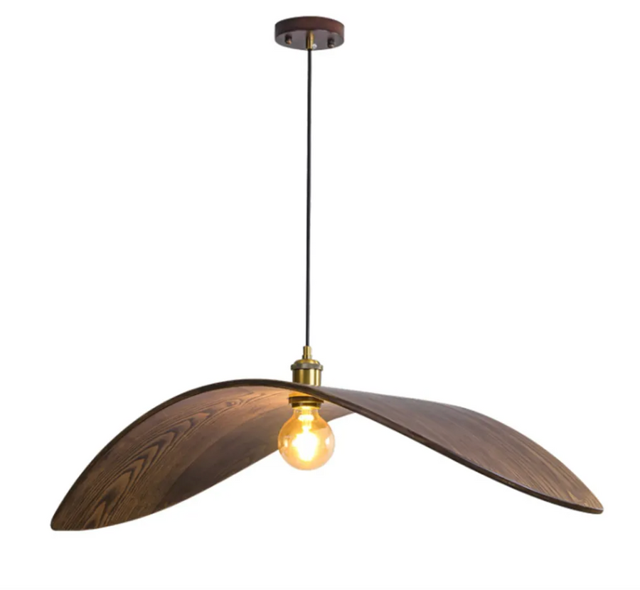 Walnut Leaf Shape Pendant - Charmed House Interiors (Kansas City, MO)