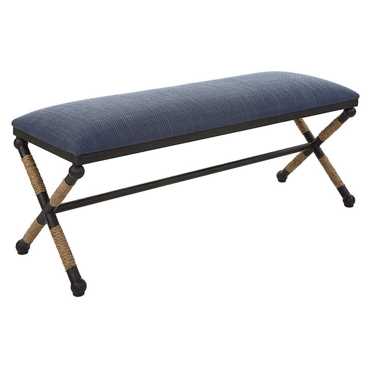 Navy Firth Bench - Charmed House Interiors (Kansas City, MO)