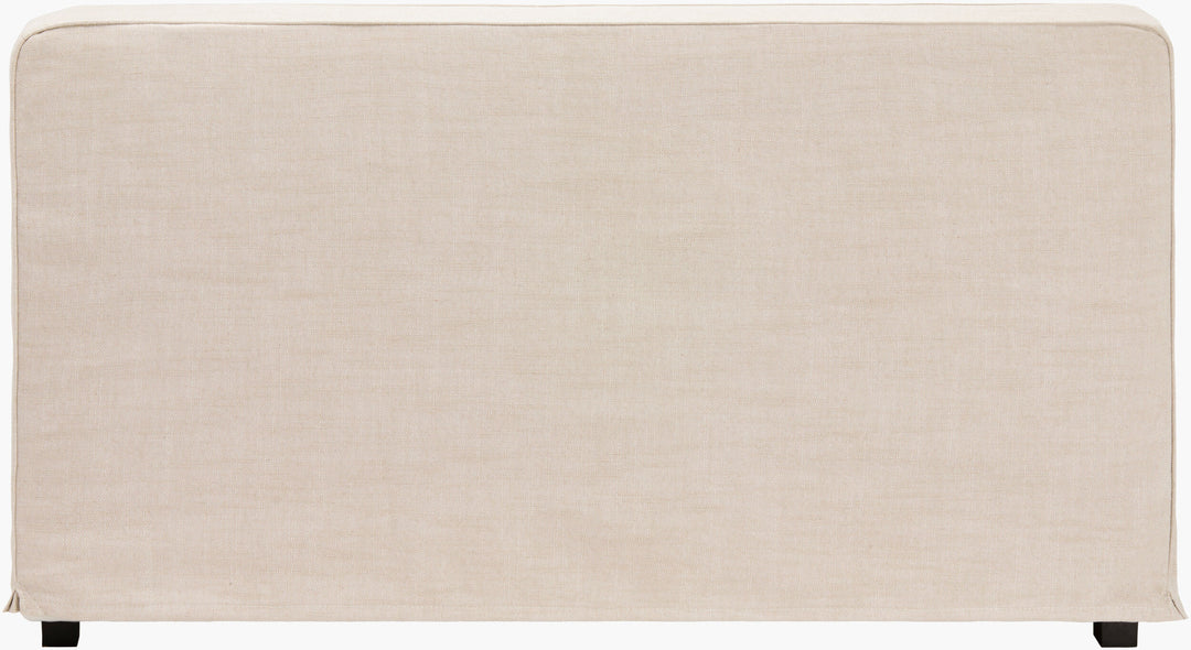 Beige Upholstered Dining Bench