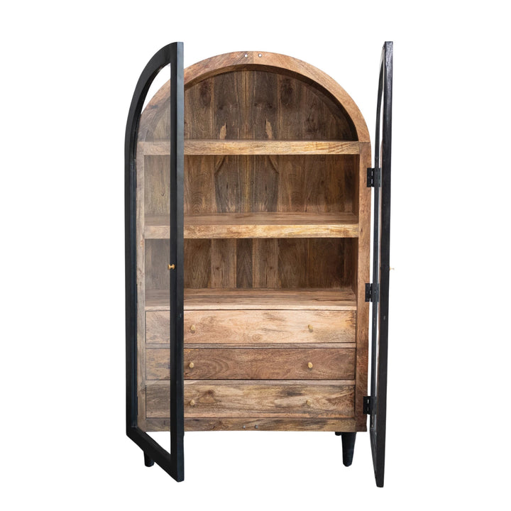 Mango Wood Arched Cabinet - Charmed House Interiors (Kansas City, MO)
