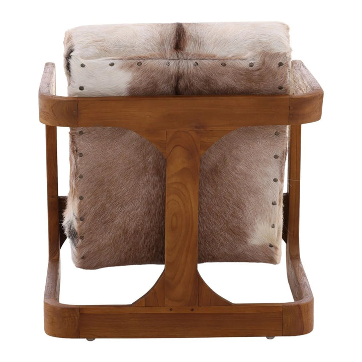 Bautista Brown/White Hide Occasional Chair - Charmed House Interiors (Kansas City, MO)