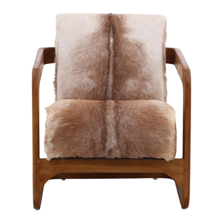 Bautista Brown/White Hide Occasional Chair - Charmed House Interiors (Kansas City, MO)