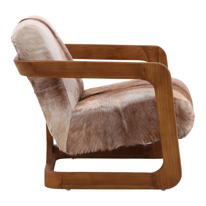 Bautista Brown/White Hide Occasional Chair - Charmed House Interiors (Kansas City, MO)