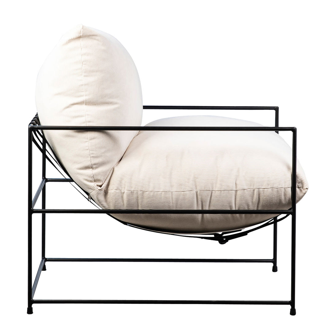 Alvar Ivory Corduroy Side Chair - Charmed House Interiors (Kansas City, MO)