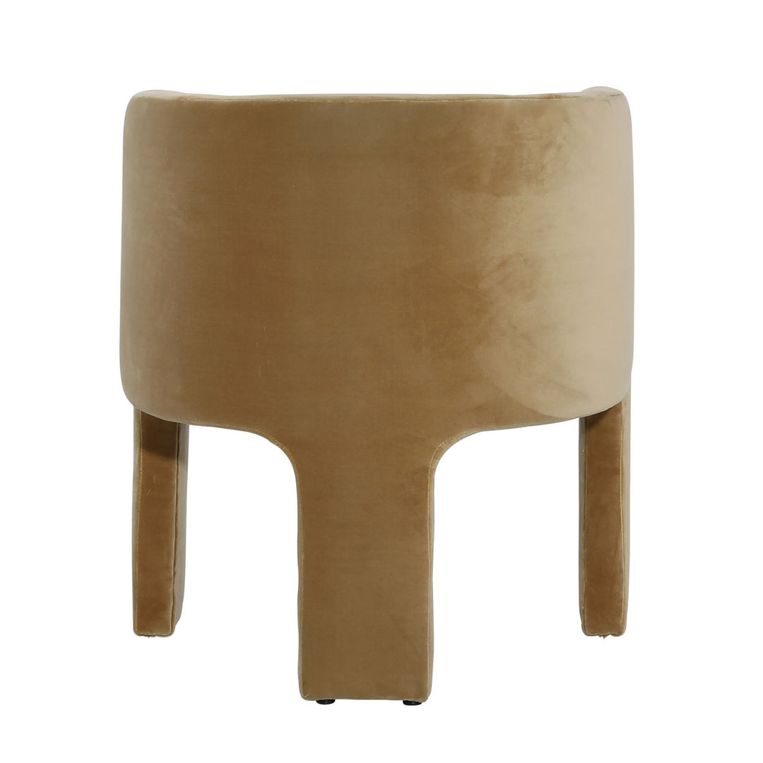 Olimpia Curve Velvet Tan Dining Chair