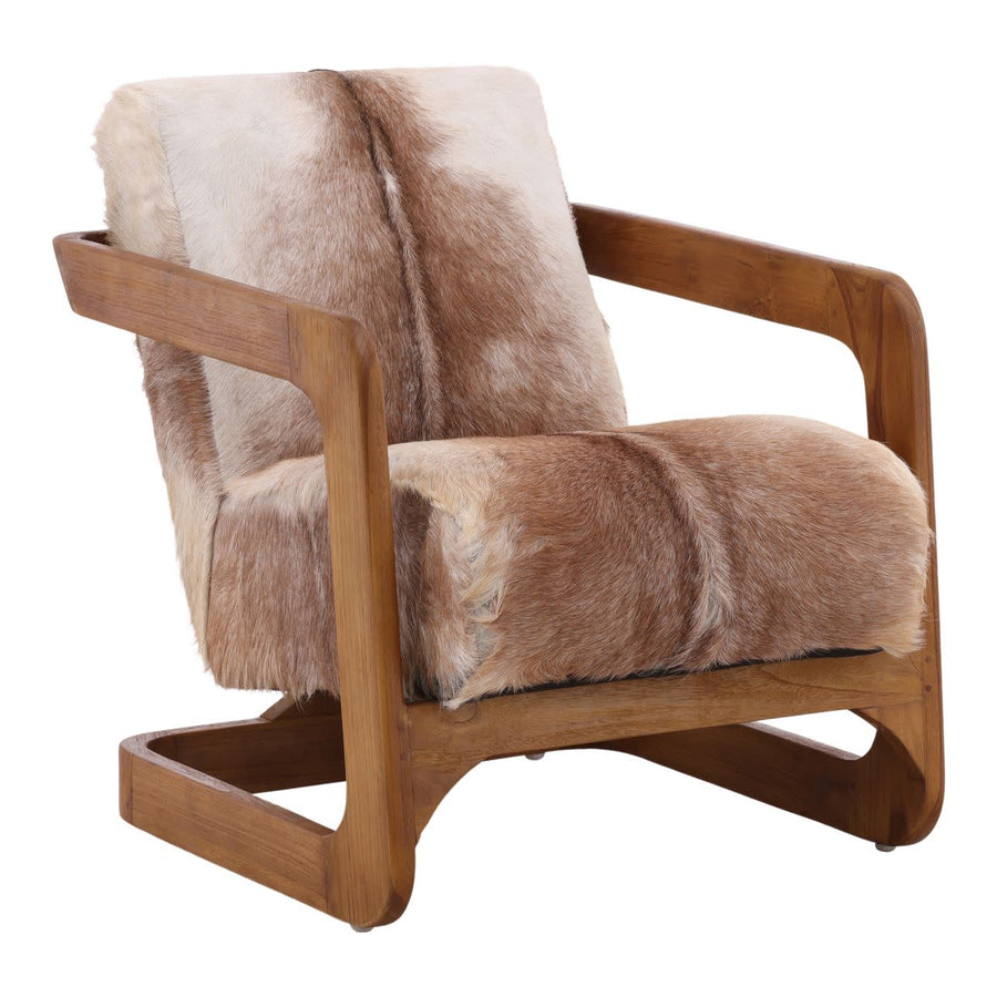 Bautista Brown/White Hide Occasional Chair - Charmed House Interiors (Kansas City, MO)