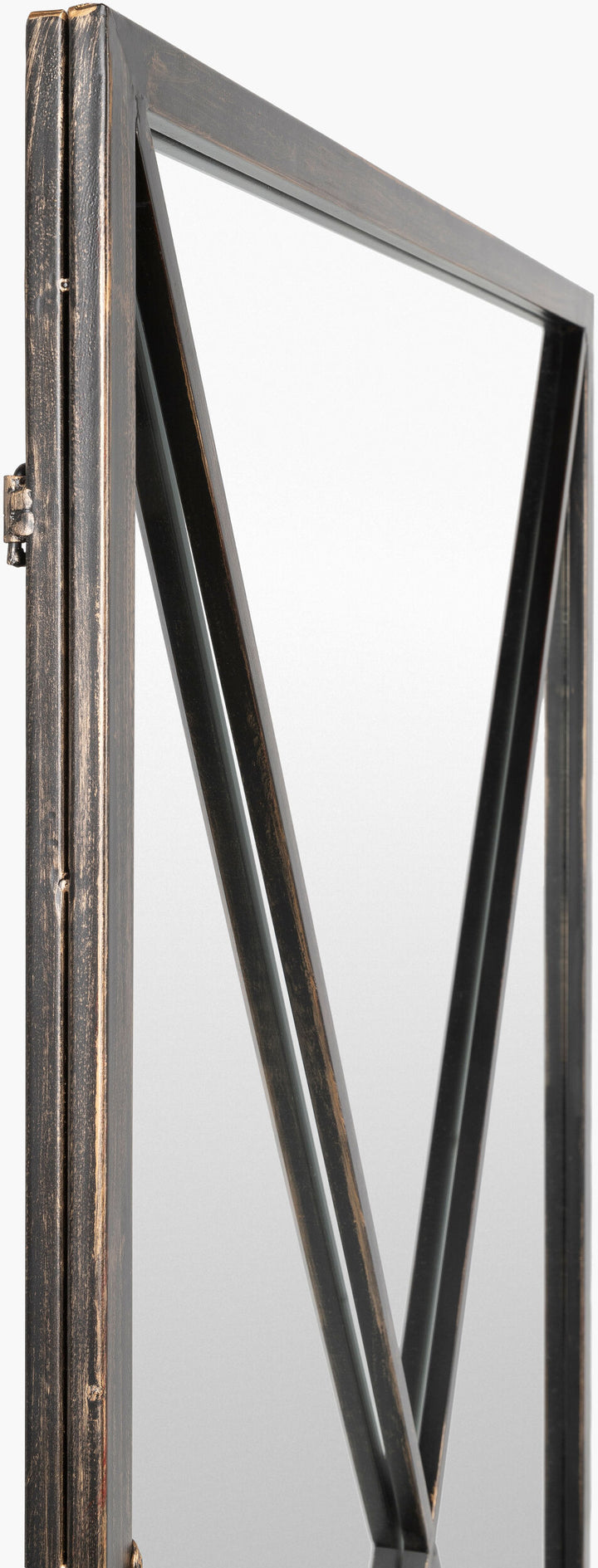 Black "X" Metal Frame Mirror - Charmed House Interiors (Kansas City, MO)