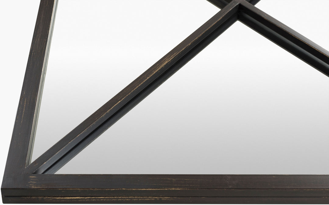 Black "X" Metal Frame Mirror - Charmed House Interiors (Kansas City, MO)