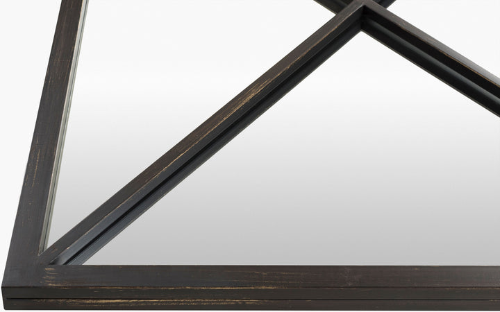 Black "X" Metal Frame Mirror - Charmed House Interiors (Kansas City, MO)
