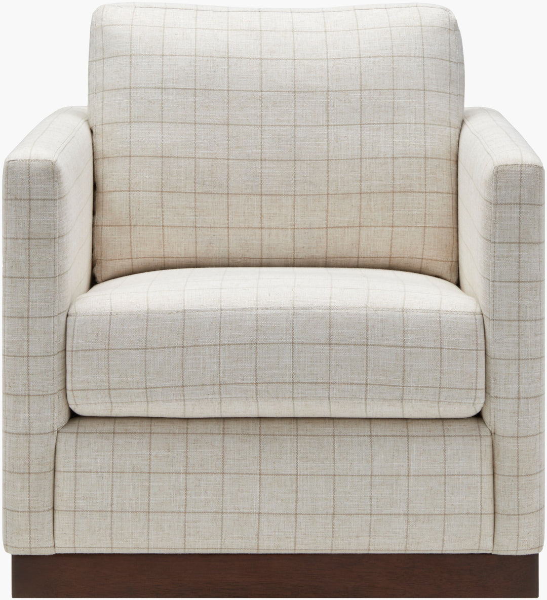 Glendon Swivel Chair Check Pattern - Charmed House Interiors (Kansas City, MO)