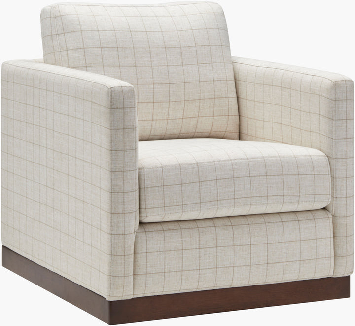 Glendon Swivel Chair Check Pattern - Charmed House Interiors (Kansas City, MO)