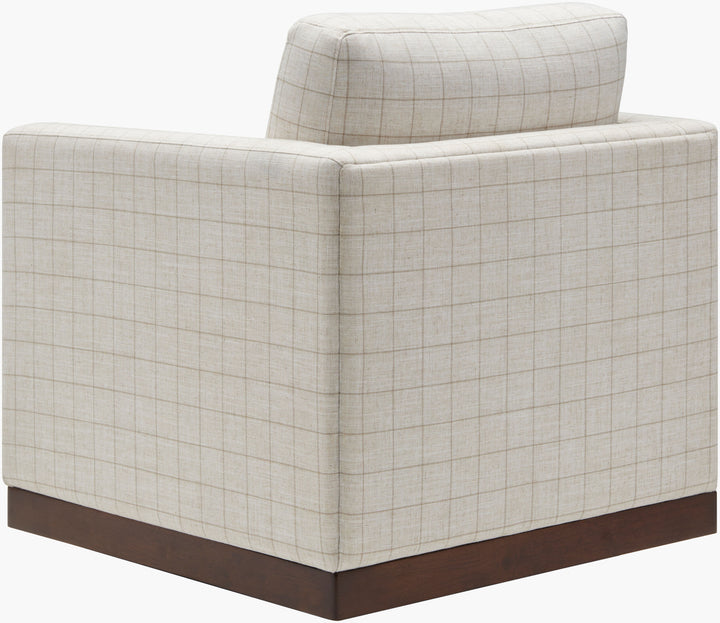 Glendon Swivel Chair Check Pattern - Charmed House Interiors (Kansas City, MO)