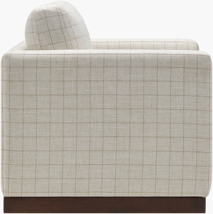 Glendon Swivel Chair Check Pattern - Charmed House Interiors (Kansas City, MO)