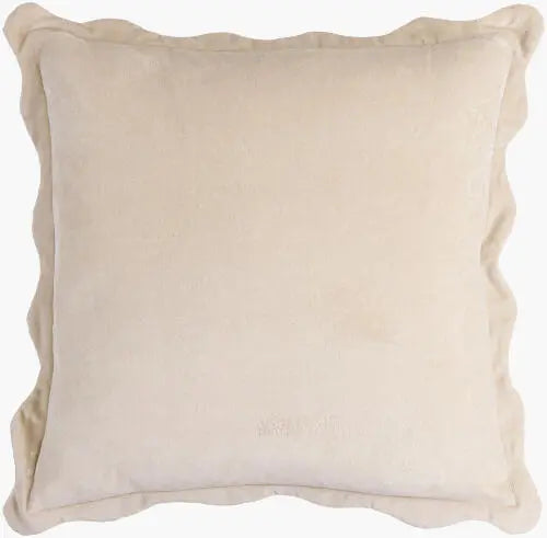Ivory Velvet Wavy Fringe Down Effervescent Pillow - Charmed House Interiors (Kansas City, MO)