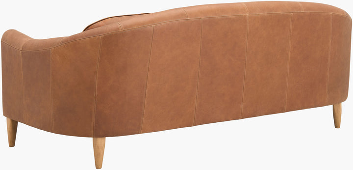 Kenmare Sofa Aniline Leather Curved Back - Charmed House Interiors (Kansas City, MO)