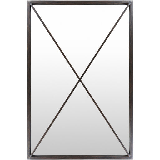 Black "X" Metal Frame Mirror - Charmed House Interiors (Kansas City, MO)