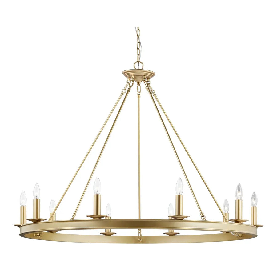 Harbour Gold Wheel Chandelier - Charmed House Interiors (Kansas City, MO)