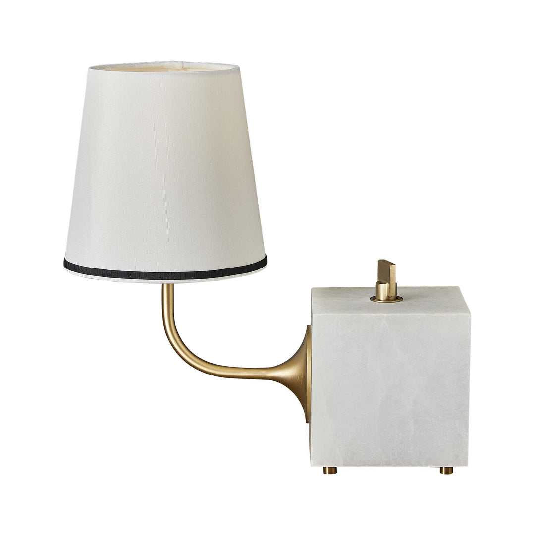 Blockhead Gooseneck Mini Lamp - Satin Brass - Charmed House Interiors (Kansas City, MO)