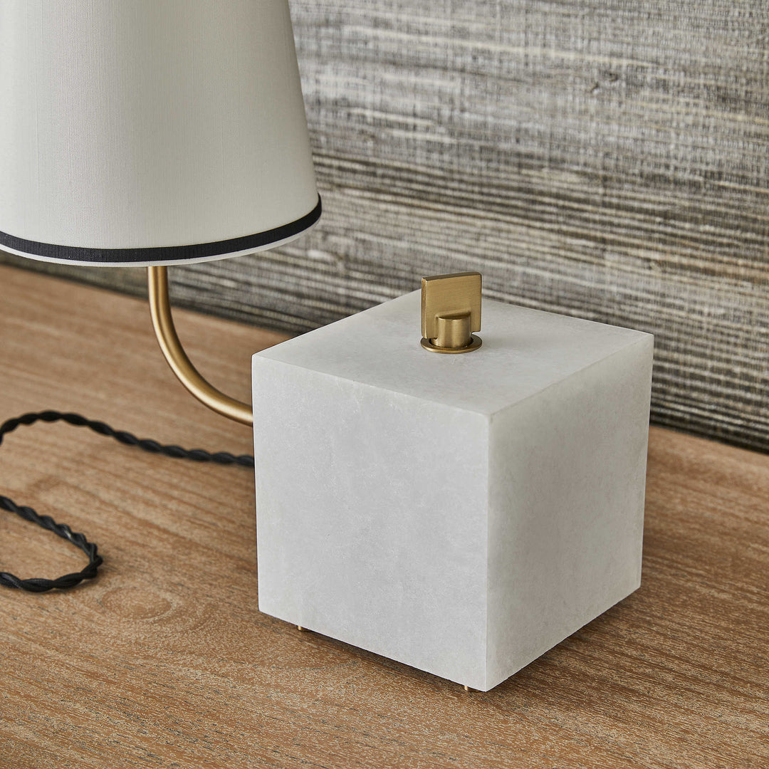 Blockhead Gooseneck Mini Lamp - Satin Brass - Charmed House Interiors (Kansas City, MO)