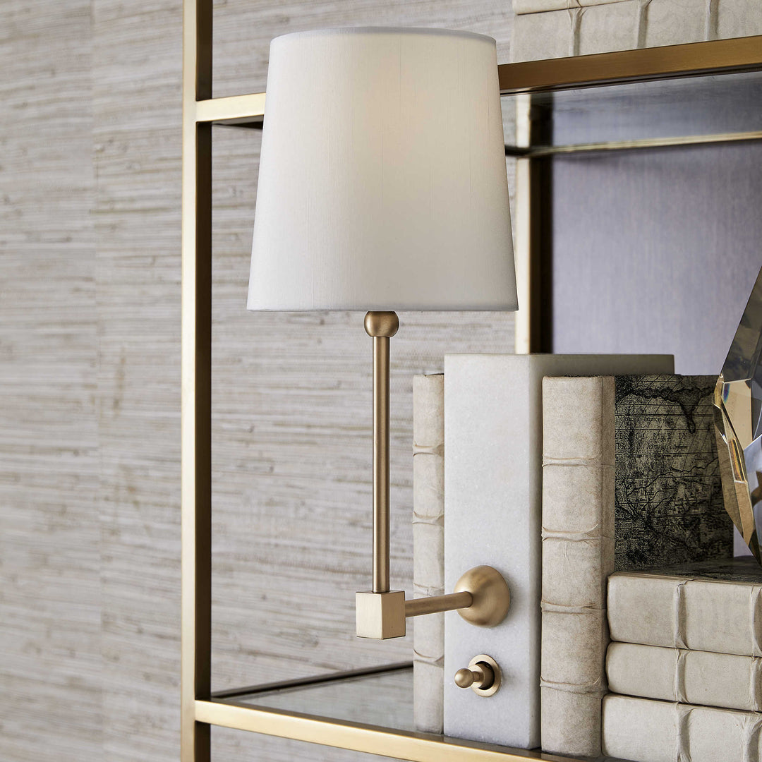 Bookshelf Mini Lamp - White Marble/Brass