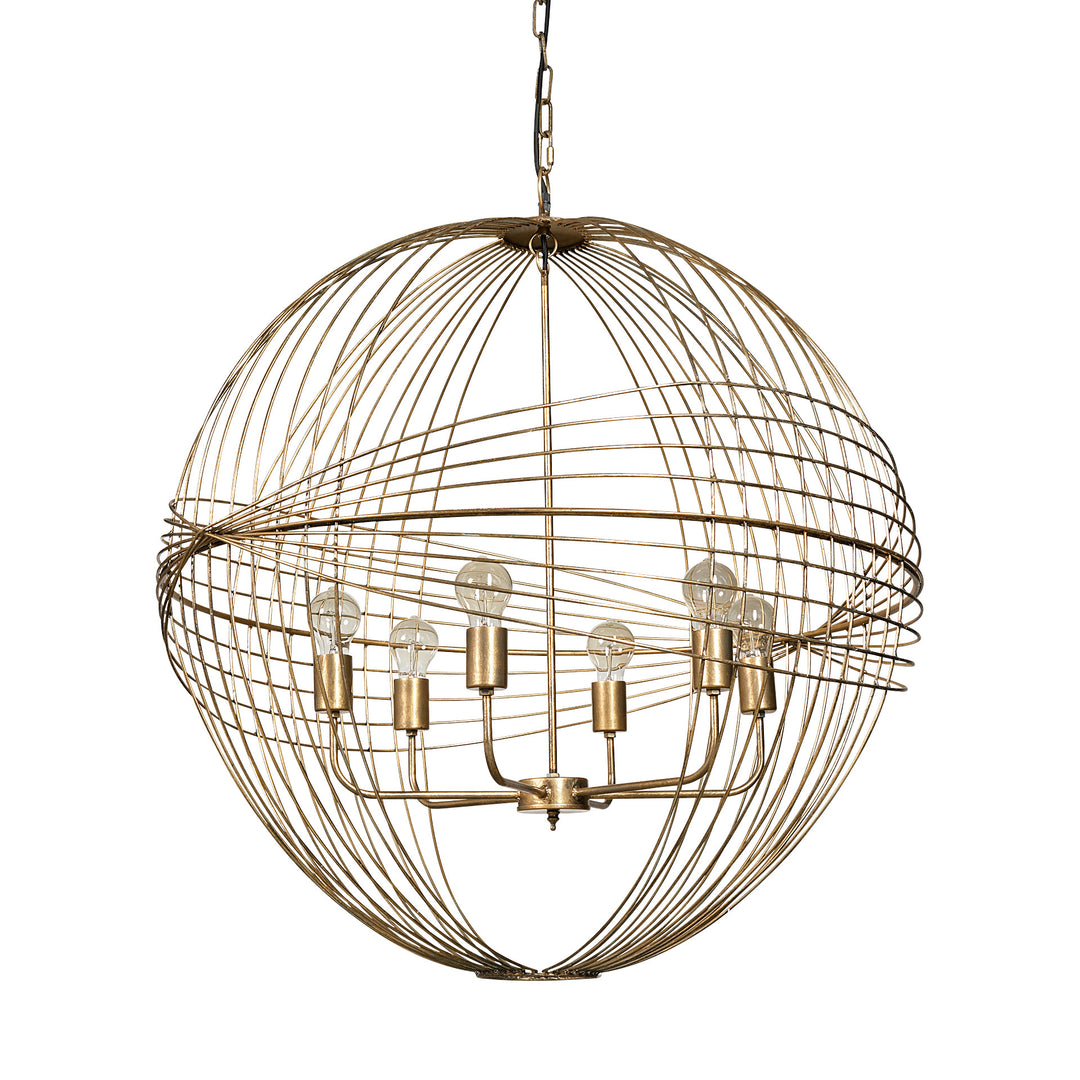 Chiron Gold Metal Globe Chandelier - Charmed House Interiors (Kansas City, MO)