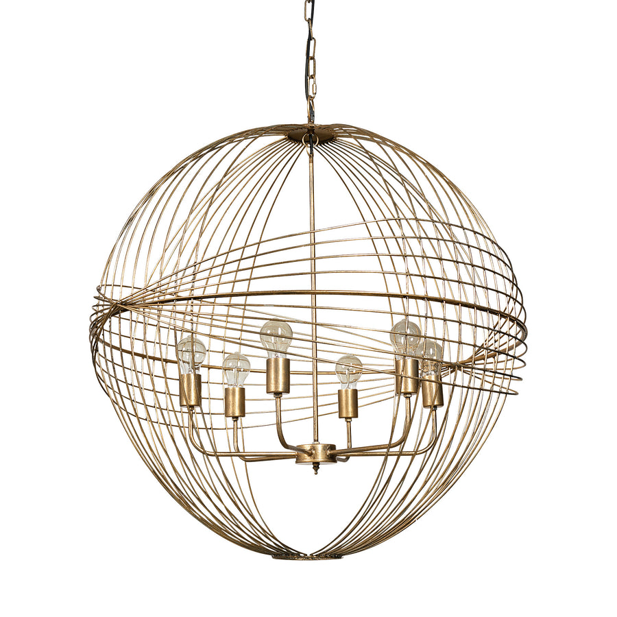 Chiron Gold Metal Globe Chandelier - Charmed House Interiors (Kansas City, MO)
