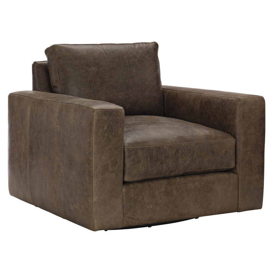 Dawkins Leather Swivel Chair - Charmed House Interiors (Kansas City, MO)