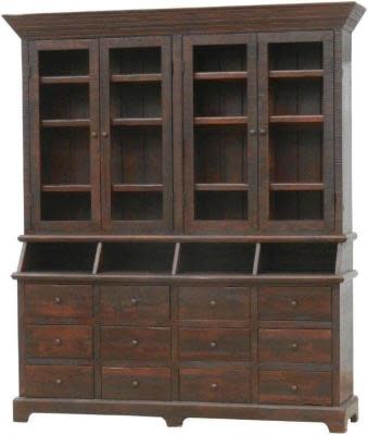 Double Lakeshore Hutch in Antique Black Finish