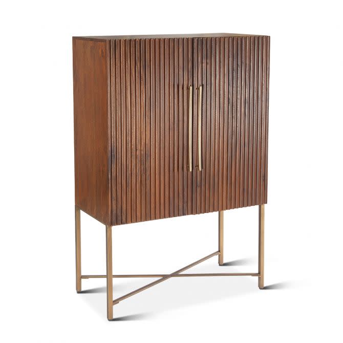 Cosmopolitan Bar Cabinet in Honey Brown - Charmed House Interiors (Kansas City, MO)