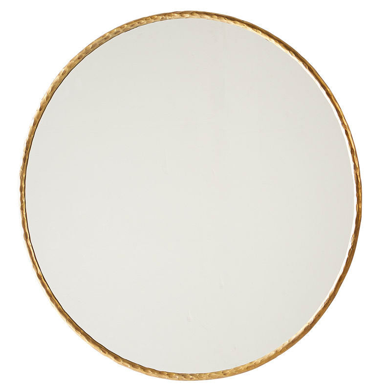 51" Metal Edge Gold Round Mirror - Charmed House Interiors (Kansas City, MO)