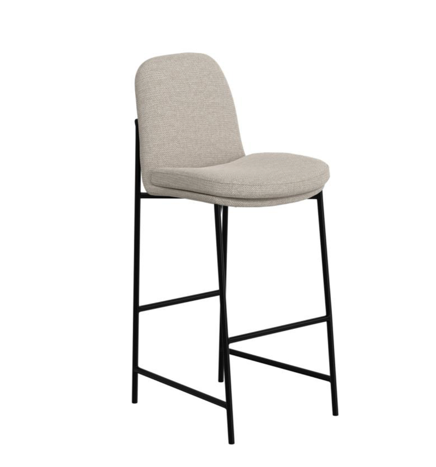 Ivory Upholstered Bar Stool - Charmed House Interiors (Kansas City, MO)