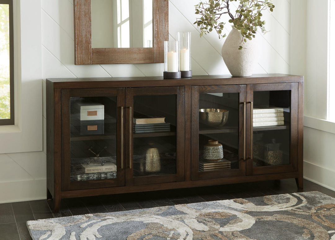 Cami Wood/Glass 4 Door Cabinet - Charmed House Interiors (Kansas City, MO)