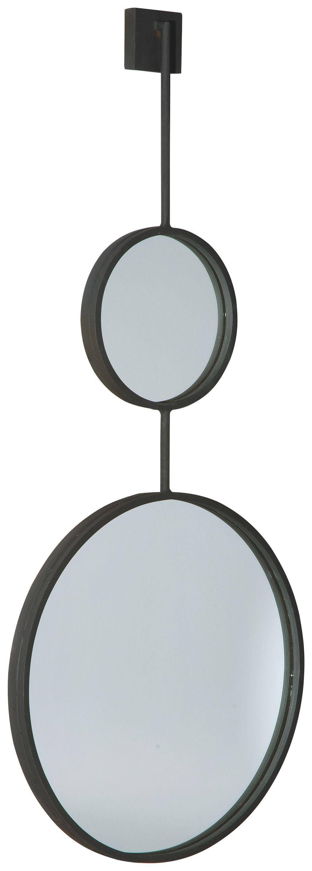 Black Frame Double Circle Accent Mirror - Charmed House Interiors (Kansas City, MO)