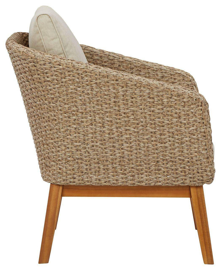 Wicker Lounge Chair W/cushion - Charmed House Interiors (Kansas City, MO)
