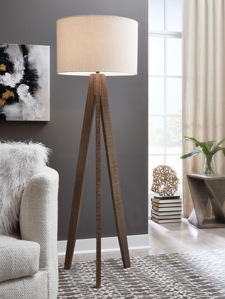 Dallson - Wood Floor Lamp - Charmed House Interiors (Kansas City, MO)