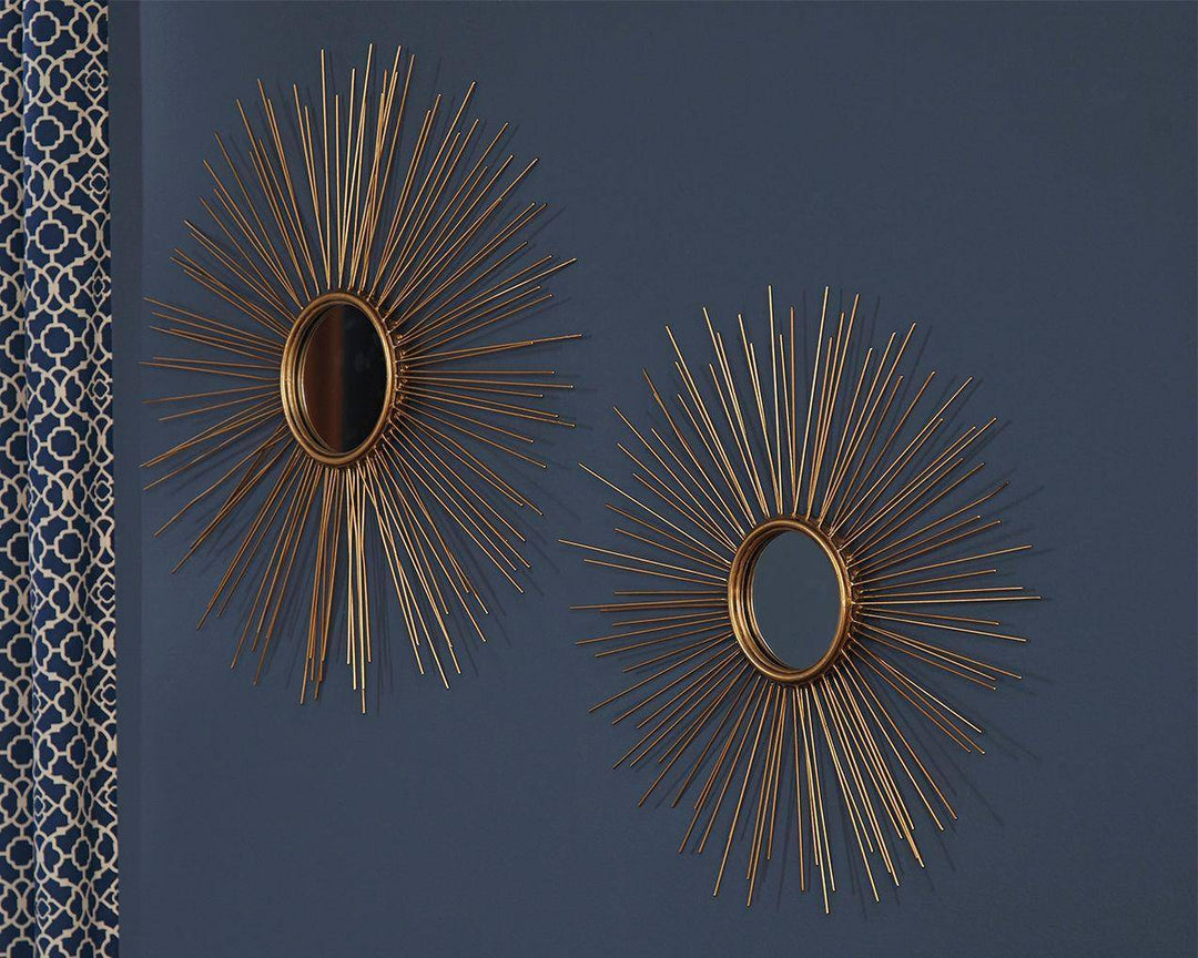Gold Sunburst Accent Mirror - Charmed House Interiors (Kansas City, MO)
