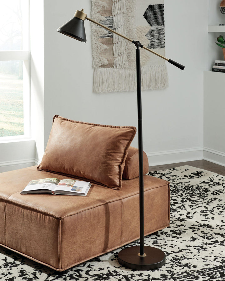 Black/Gold Metal Floor Lamp - Charmed House Interiors (Kansas City, MO)