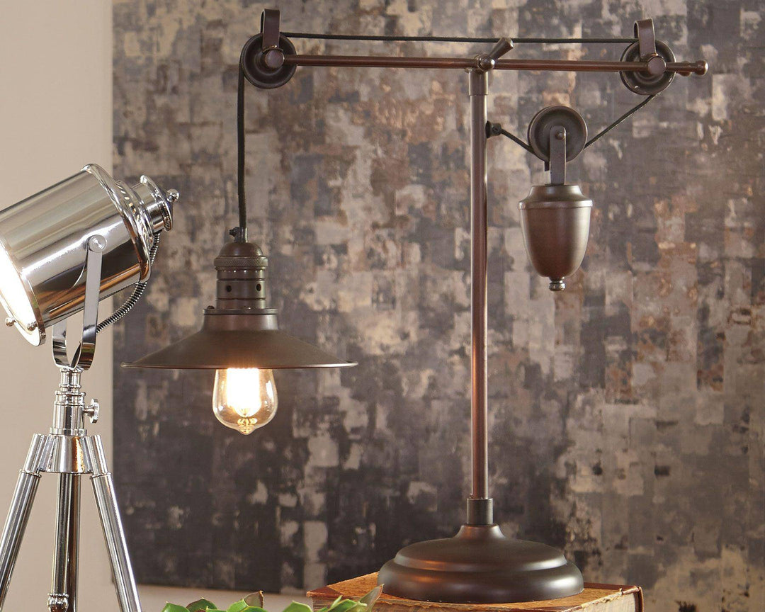 Pulley Black Iron Desk Lamp - Charmed House Interiors (Kansas City, MO)