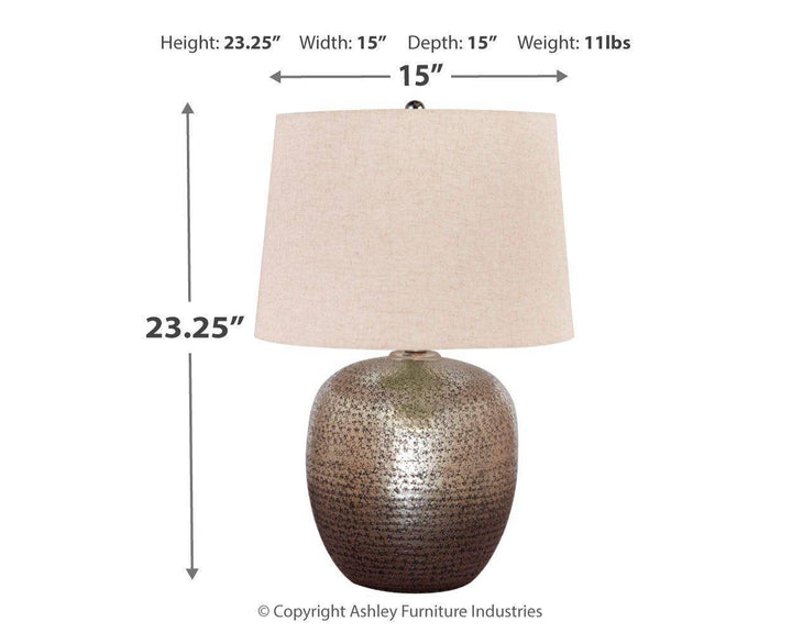 Antique Champagne Table Lamp - Charmed House Interiors (Kansas City, MO)