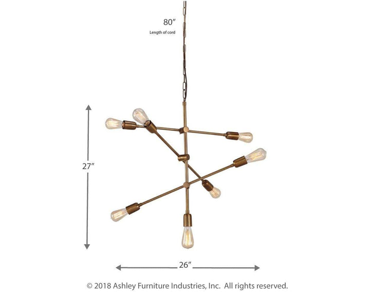 Gold 7-Light Pendant - Charmed House Interiors (Kansas City, MO)