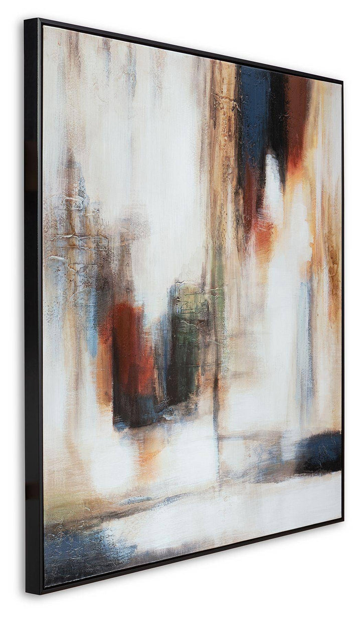 Abstract Wall Art Amber/Blue - Charmed House Interiors (Kansas City, MO)