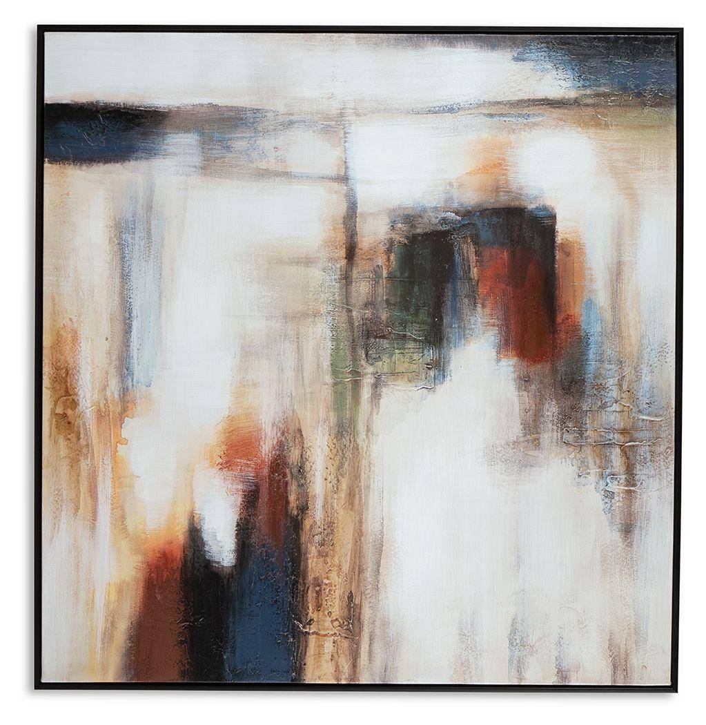 Abstract Wall Art Amber/Blue - Charmed House Interiors (Kansas City, MO)
