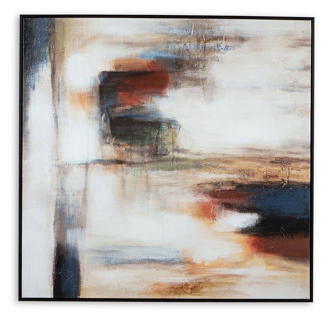 Abstract Wall Art Amber/Blue - Charmed House Interiors (Kansas City, MO)