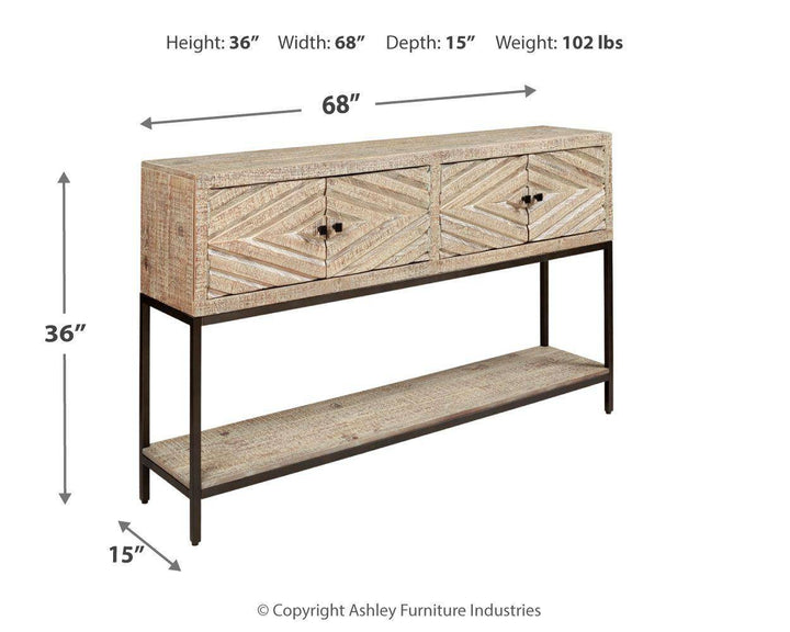 White Carved Sofa Table - Charmed House Interiors (Kansas City, MO)