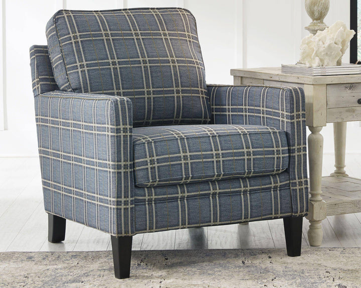 Steele Blue Tan Plaid - Accent Chair - Charmed House Interiors (Kansas City, MO)