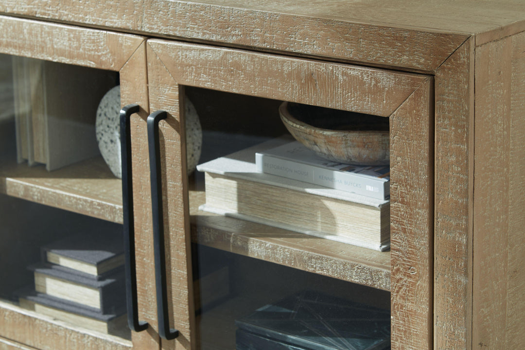 Selma 4DR Glass/Wood Console Cabinet - Charmed House Interiors (Kansas City, MO)